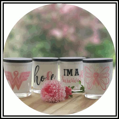 Amber Grove - Soy Wax Candles - Breast Cancer Awareness Candles