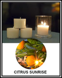Amber Grove - Scented Soy Wax Spa Cup Tealights - Citrus Sunrise