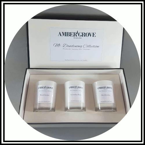 Amber Grove - Scented Soy Wax Candle Gift Sets