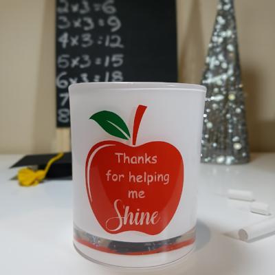 Teacher Gift Candle - Thanks for helping me shine - Soy wax candle - Amber Grove