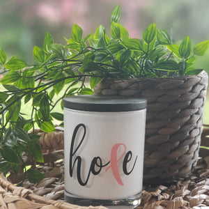 Amber Grove - Soy Wax Candle - Breast Cancer Candle - Hope