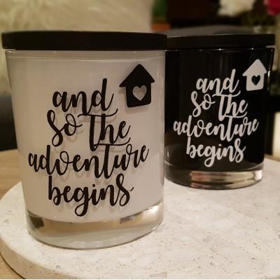 Soy wax Candle - New Home - The Adventure Begins - Amber Grove