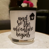 Soy wax Candle - New Home - The Adventure Begins - Amber Grove