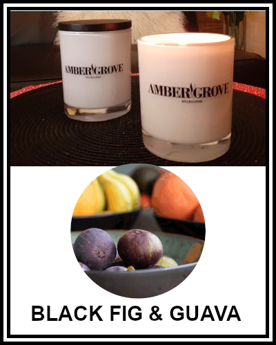 Amber Grove - Scented Soy Wax Candle - Black Fig and Guava