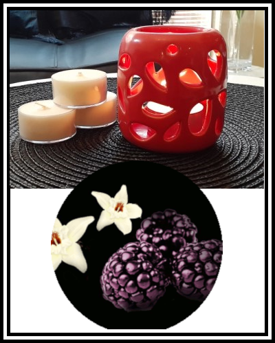 Amber Grove - Scented Soy Wax Tealight Candle - Black Raspberry & Vanilla