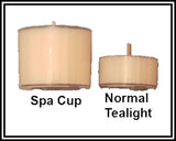  Amber Grove - Spa cup v standard Tea Light comparison