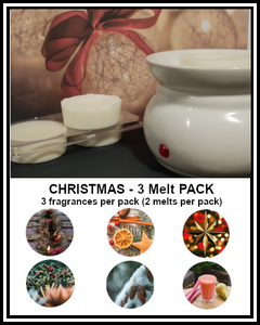 Amber Grove  - Scented Soy Wax Melts - Christmas 3 pack