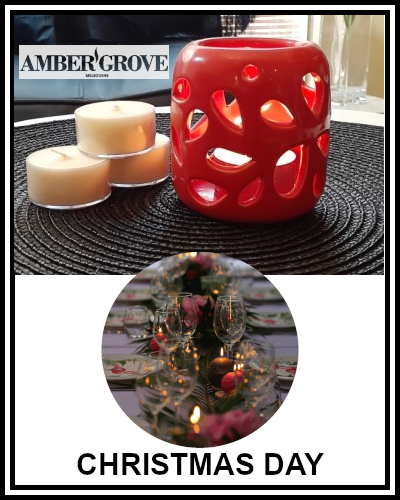 Amber Grove - Scented Soy Wax Tealight Candle - Christmas Day