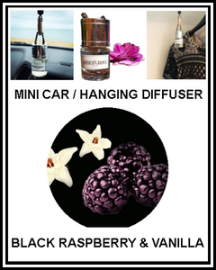 Amber Grove - Mini Car Diffuser - Black Raspberry & Vanilla Fragrance
