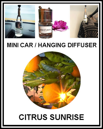 Amber Grove - Mini Car Diffuser - Citrus Sunrise Fragrance