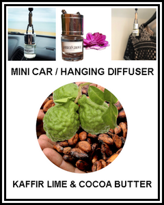 Amber Grove - Mini Car Diffuser - Kaffir Lime and Cocoa Butter Fragrance
