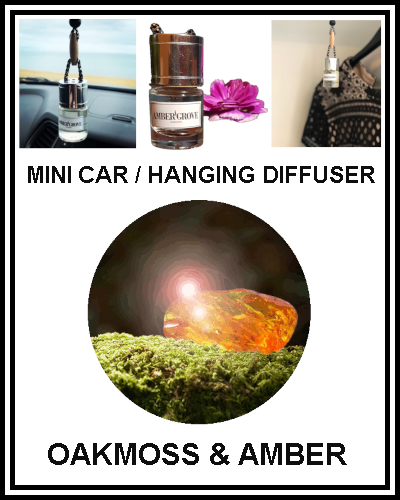 Amber Grove - Mini Car Diffuser - Oakmoss & Amber Fragrance