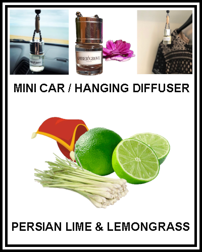 Amber Grove - Mini Car Diffuser - Persian Lime and Lemongrass Fragrance