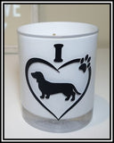 Amber Grove - Customised / Personalised Scented Soy Wax Candle - I love dogs scented candle
