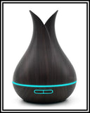 Amber Grove - Aroma Humidifier / Mist Maker Ultrasonic - 5 in 1 - Wood-grain - Dark Wood
