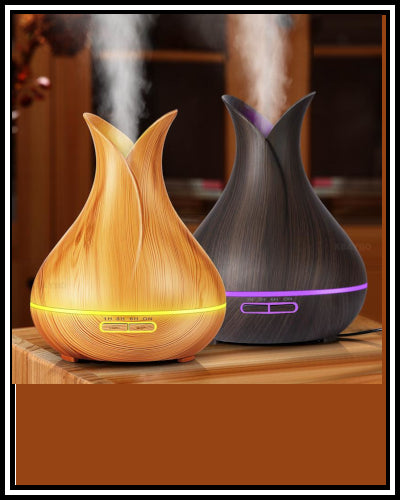 Amber Grove - Aroma Humidifier / Mist Maker Ultrasonic - 5 in 1 - Wood-grain