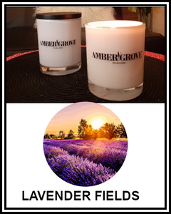 Amber Grove - Scented Soy Wax Candle - Lavender Fields Fragrance
