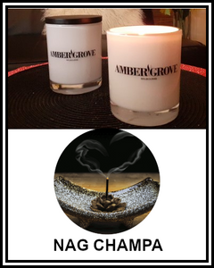 Amber Grove - Scented Soy Wax Candle - Nag Champa Fragrance
