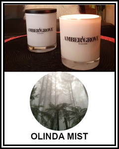 Amber Grove - Scented Soy Wax Candle - Olinda Mist Fragrance