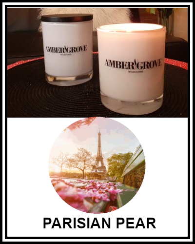 Amber Grove - Scented Soy Wax Candle - Parisian Pear Fragrance