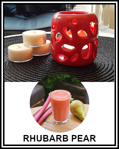 Amber Grove - Scented Soy Wax Tealight Candle - Rhubarb Pear