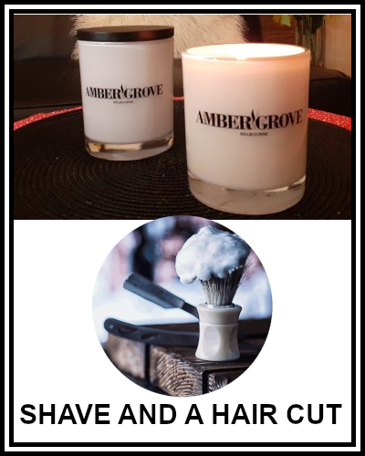 Amber Grove - Scented Soy Wax Candle - Shave and a Hair Cut Fragrance