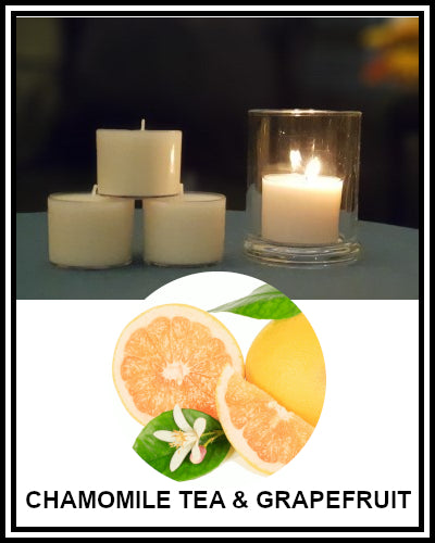Amber Grove - Scented Soy Wax Spa Cup Tealights - Chamomile Tea & Grapefruit