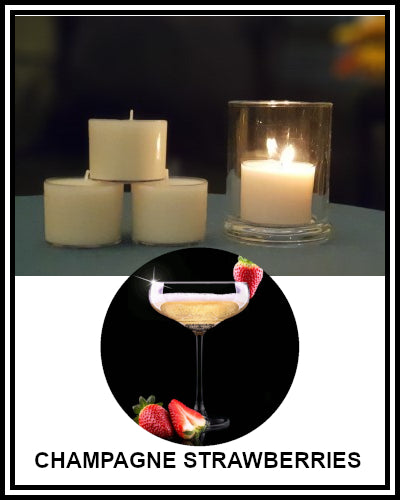 Amber Grove - Scented Soy Wax Spa Cup Tealights - Champagne & Strawberries