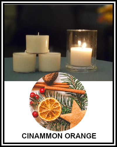 Amber Grove - Scented Soy Wax Spa Cup Tealights - Cinnamon Orange