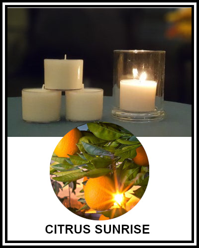 Amber Grove - Scented Soy Wax Spa Cup Tealights - Citrus Sunrise