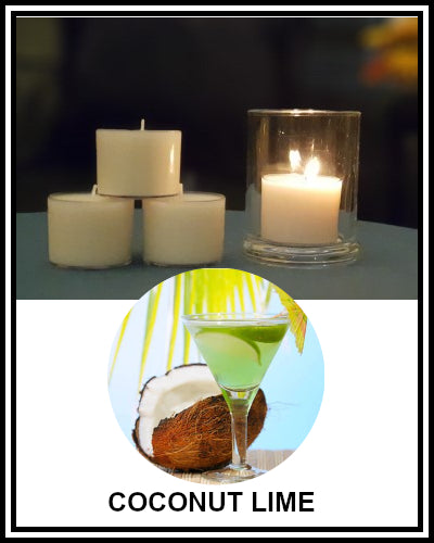 Amber Grove - Scented Soy Wax Spa Cup Tealights - Coconut Lime
