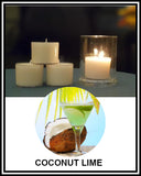 Amber Grove - Scented Soy Wax Spa Cup Tealights - Coconut Lime