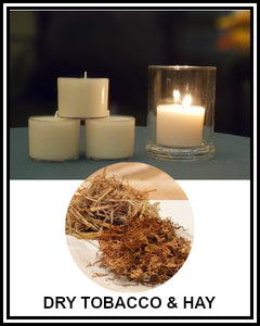 Amber Grove - Scented Soy Wax Spa Cup Tealights - Dry Tobacco & Hay