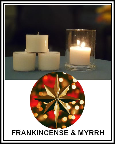 Amber Grove - Scented Soy Wax Spa Cup Tealights - Frankincense & Myrrh
