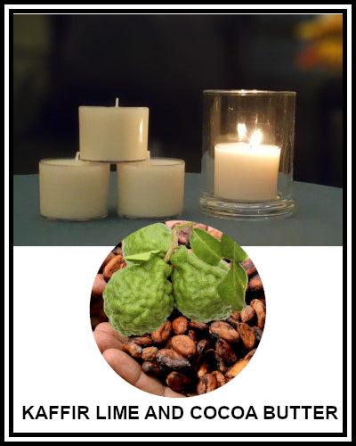 Amber Grove - Scented Soy Wax Spa Cup Tealights - Kaffir Lime & Cocoa Butter