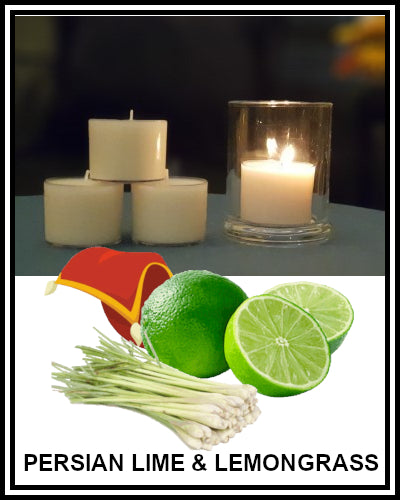 Amber Grove - Scented Soy Wax Spa Cup Tealights - Persian Lime & lemongrass