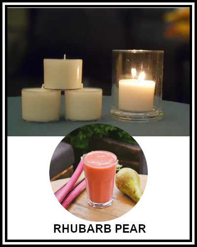Amber Grove - Scented Soy Wax Spa Cup Tealights - Rhubarb Pear
