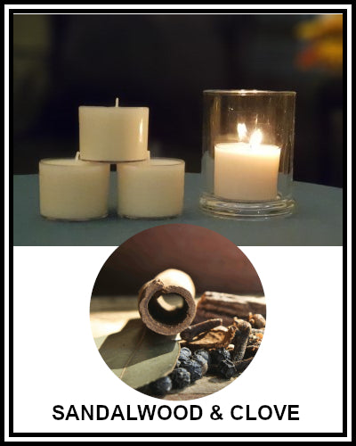 Amber Grove - Scented Soy Wax Spa Cup Tealights - Sandalwood & Clove