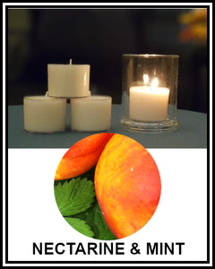 Amber Grove - Scented Soy Wax Spa Cup Tealights - Nectarine and Mint
