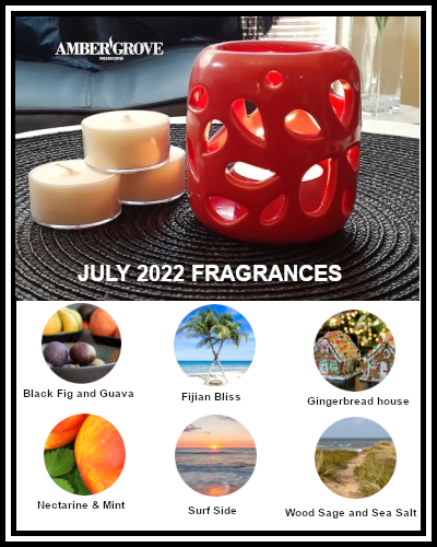 Amber Grove - Scented Soy Wax Tealight sample pack (6) - (New Fragrances - July 2022)