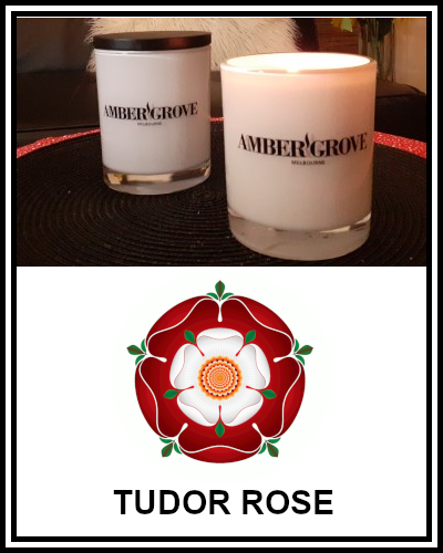 Amber Grove - Scented Soy Wax Candle - Tudor Rose Fragrance