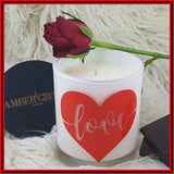 Amber Grove - Soy wax Candle - Romance - Love in Red Heart