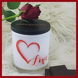 Amber Grove - Soy Wax Candles - Valentines Collection - Love signed with a heart