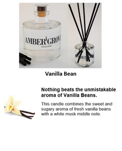 Reed Diffuser - Vanilla Bean Fragrance - Amber Grove