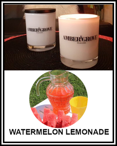 Amber Grove - Scented Soy Wax Candle - Watermelon Lemonade Fragrance