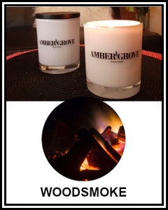 Amber Grove - Scented Soy Wax Candle - Woodsmoke Fragrance