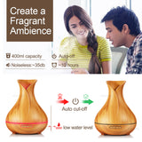 Aroma Ultrasonic Essential Oil Vaporiser/Humidifier - Wood-grain - Amber Grove