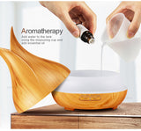 Amber Grove - Aroma Humidifier / Mist Maker Ultrasonic - 5 in 1 - Wood-grain - Aromatherapy